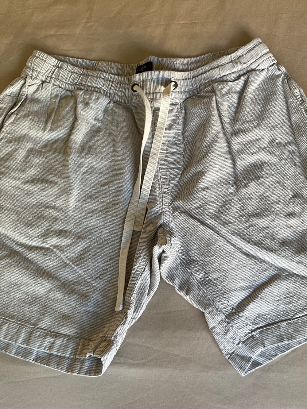 J. Crew Light Gray “Stadium” Drawstring Shorts